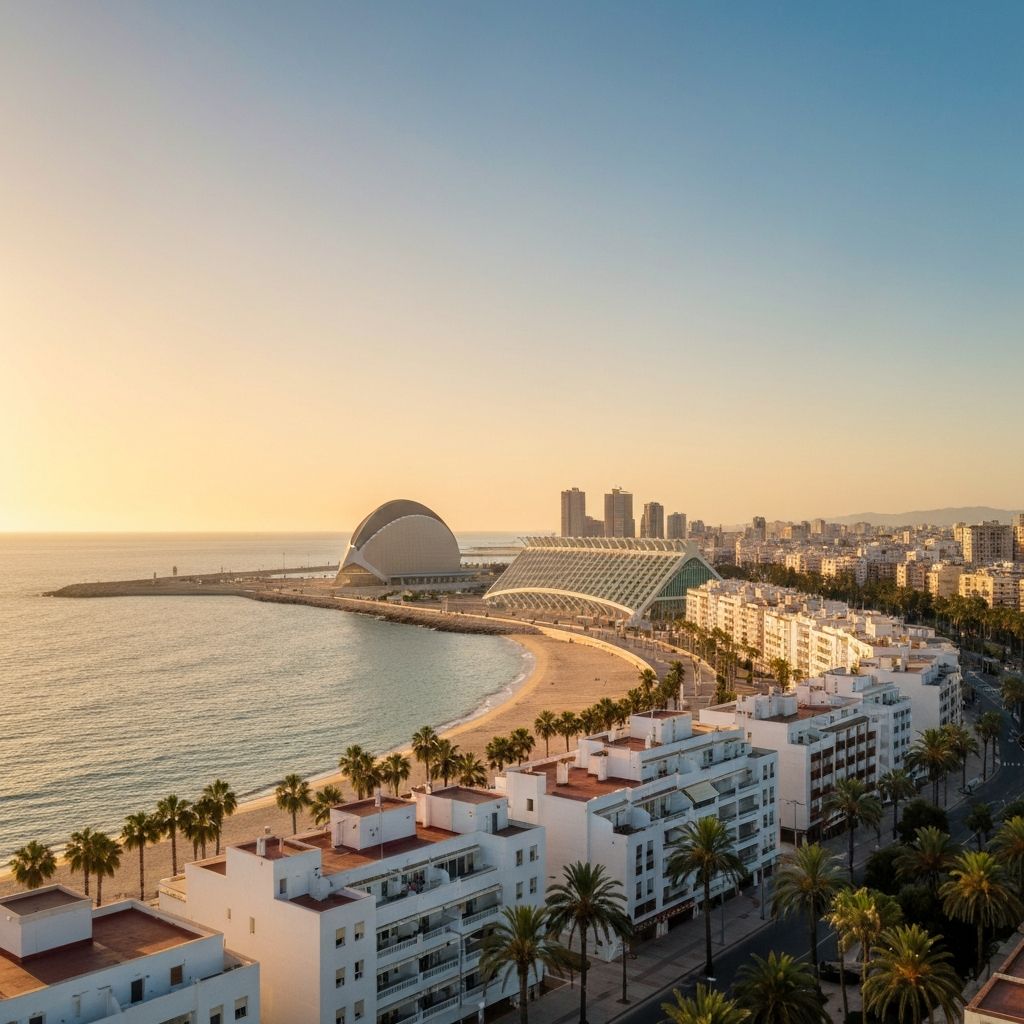 Barcelona beach and coastline